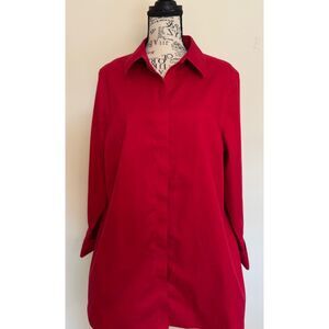 Chico's long sleeve red blouse - size 2